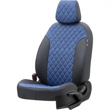 Otom Fiat Brava 1996-2004 Özel Üretim Madrid Design Deri Mavi - Siyah Oto Koltuk Kılıfı