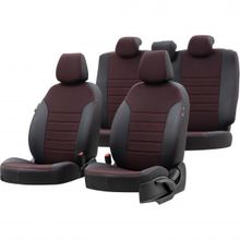 Otom Fiat Punto 2006-2017 Özel Üretim Paris Design Kırmızı - Siyah Oto Koltuk Kılıfı