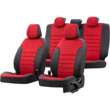 Otom Ford B-Max 2012-2016 Özel Üretim London Design Kırmızı - Siyah Oto Koltuk Kılıfı