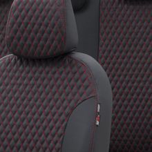 Otom Ford Focus 1998-2004 Özel Üretim Amsterdam Design Deri Siyah - Kırmızı Oto Koltuk Kılıfı