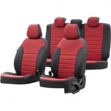 Otom Ford Kuga 2008-2012 Özel Üretim New York Design Kırmızı - Siyah Oto Koltuk Kılıfı