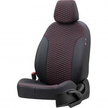 Otom Toyota Aygo 2005-2012 Özel Üretim Tokyo Design Deri Siyah - Kırmızı Oto Koltuk Kılıfı