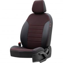 Otom Volvo S40 2004-2012 Özel Üretim Paris Design Kırmızı - Siyah Oto Koltuk Kılıfı