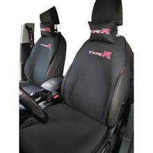 Otomind Honda Typer Nakışlı Ön İkili Oto Koltuk Kılıfı - Siyah