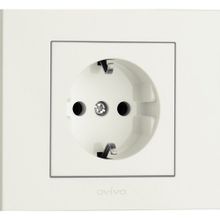 Ovivo Grano Natural Beyaz Renk Çerçeve Dahil 11 Adet Topraklı Priz