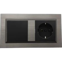 Ovivo Quantum Bakır Renk Anahtar + Topraklı Priz İkili Set