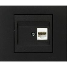 Ovivo RJ45-CAT6 Grano Siyah Data Prizi Jaklı Çerçeve