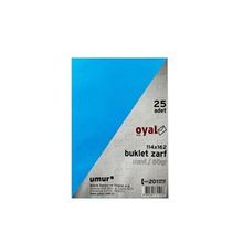 Oyal 11.4x16.2 cm 80 gr Mavi Silikonlu Buklet Zarf