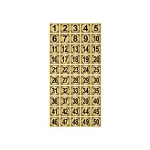 Özarslan Dizayn 3.5x3.5 cm Altın Renk 50 Adet Metal Kapı Masa Dolap Numara Levhası