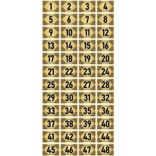 Özarslan Dizayn 3.5x5 cm Altın Renk 48 Adet Metal Kapı Masa Dolap Numara Levhası