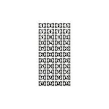 Özarslan Dizayn 3.5x5 cm Gümüş Renk 44 Adet Metal Kapı Masa Dolap Numara Levhası