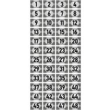 Özarslan Dizayn 3.5x5 cm Gümüş Renk 48 Adet Metal Kapı Masa Dolap Numara Levhası