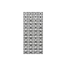 Özarslan Dizayn 5x7 cm Gümüş Renk 48 Adet Metal Kapı Masa Dolap Numara Levhası
