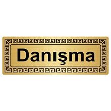 Özarslan Dizayn Danışma 10x20 cm Altın Renk Metal Yönlendirme Levhası