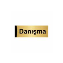 Özarslan Dizayn Danışma 5x20 cm Altın Renk Metal Yönlendirme Levhası