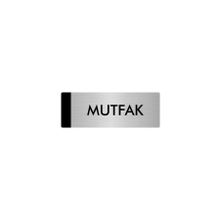 Özarslan Dizayn Departman Kapı İsimliği Mutfak 10x20 cm Gümüş Renk Metal Yönlendirme Levhası