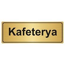 Özarslan Dizayn Kafeterya 5x20 cm Altın Renk Metal Yönlendirme Levhası