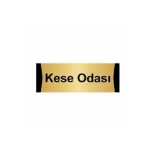 Özarslan Dizayn Kese Odası 5x20 cm Altın Renk Metal Yönlendirme Levhası