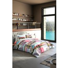 Özdilek Art Colorcity Saten Mercan Çift Kişilik Nevresim Takımı