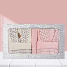 Özdilek BC105218 Graph Happy Set Pembe Krem Bornoz Seti