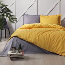 Özdilek Colormix Desensiz Düz Gold Antrasit Çift Kişilik Nevresim Takımı