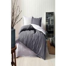 Özdilek Colormix Düz Antrasit Gri Çift Kişilik Nevresim Takımı