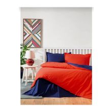Özdilek Colormix Kırmızı Lacivert Çift Kişilik Ranforce Nevresim Takımı