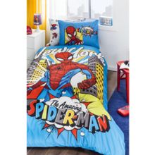 Özdilek Disney Spiderman Newyork Mavi Tek Kişilik Nevresim Takımı
