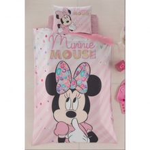 Özdilek Minnie Mouse Lisanslı Trend Pembe Tek Kişilik Nevresim Takımı