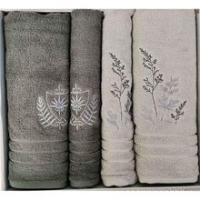 Özdilek Soft Leaf Yeşil Koyu Yeşil 4 Parça Best Hamam Seti Banyo Havlu Takımı
