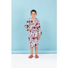 Özdilek Spiderman Wall Disney Lisanslı 5/6 Yaş Kapüşonlu Çocuk Bornozu