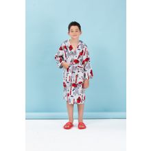 Özdilek Spiderman Wall Disney Lisanslı 7/8 Yaş Kapüşonlu Çocuk Bornozu