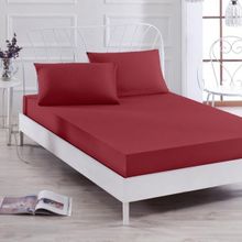 Özdilek Trendy Fitted Bordo 100x200 cm Tek Kişilik Çarşaf Takımı