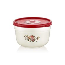 Özmet Yuvarlak Çiçek Desenli 1.7 lt Saklama Kabı