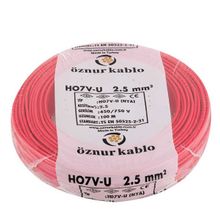Öznur 2.5 mm Kırmızı NYA Kablo
