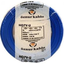Öznur 2.5 mm Nya Mavi 100 m %100 Bakır Kablo