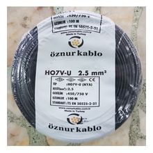 Öznur 2.5 mm Siyah NYA Kablo