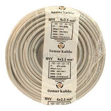 Öznur 4x2,5 mm Antigron 15 m Tam Bakır Nym Kablo