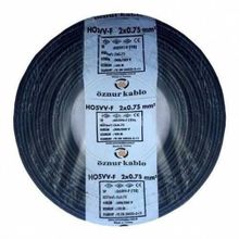 Öznur H05vv-F 100 mt 2x0.75 mm Siyah Ttr Çok Telli Kablo