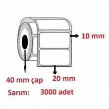 Özsaraç Etiket Eko Termal 1 Adet 3000 Sarım 20x10 mm Barkod Etiketi