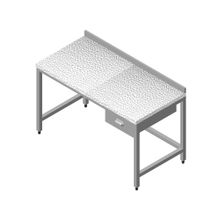 Öztiryakiler Mermer Tablalı Taban Rafsız Tek Çekmeceli 190x80 cm Çalışma Tezgahı