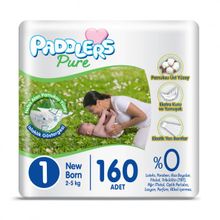 Paddlers Pure No:1 Yenidoğan 160 Adet Bebek Bezi