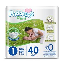 Paddlers Pure No:1 Yenidoğan 40 Adet Bebek Bezi