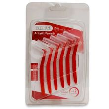 Pakdent L Tipi 0.5 mm 6'lı Kırmızı Arayüz Fırçası