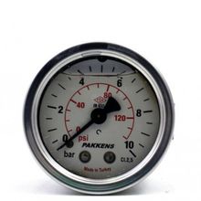 Pakkens 0-10 Bar 50 mm Arkadan Bağlantılı Panotipli Gliserinli G 1/4 inç Manometre