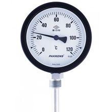 Pakkens 0-120 °C Çap 100 mm Daldırma Boyu 10 cm Alttan Bağlantılı G 1/2 inç Termometre