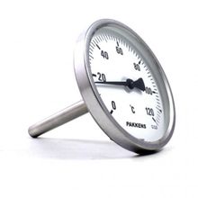 Pakkens 0-120 °C Çap 100 mm Daldırma Boyu 10 cm Arkadan Bağlantılı G 1/2 Termometre