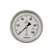 Pakkens Gliserinli G 1/4 inç 0-400 Bar 63 mm Arkadan Bağlantılı Manometre