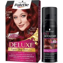 Palette Deluxe 6-888 Yakut Kızılı Saç Boyası + Schwarzkopf Root Retoucher Kızıl Kapatıcı