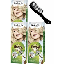 Palette Kalıcı Doğal Renkler 10-0 3'lü Saç Boyası ve Saç Açıcı Tarak